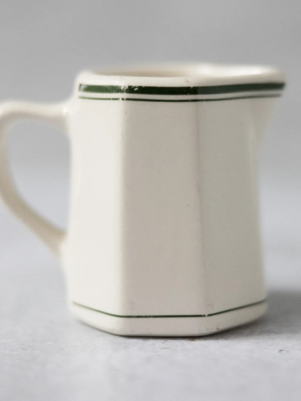 Sterling Medallion USA American vintage green octagonal china creamer pitcher